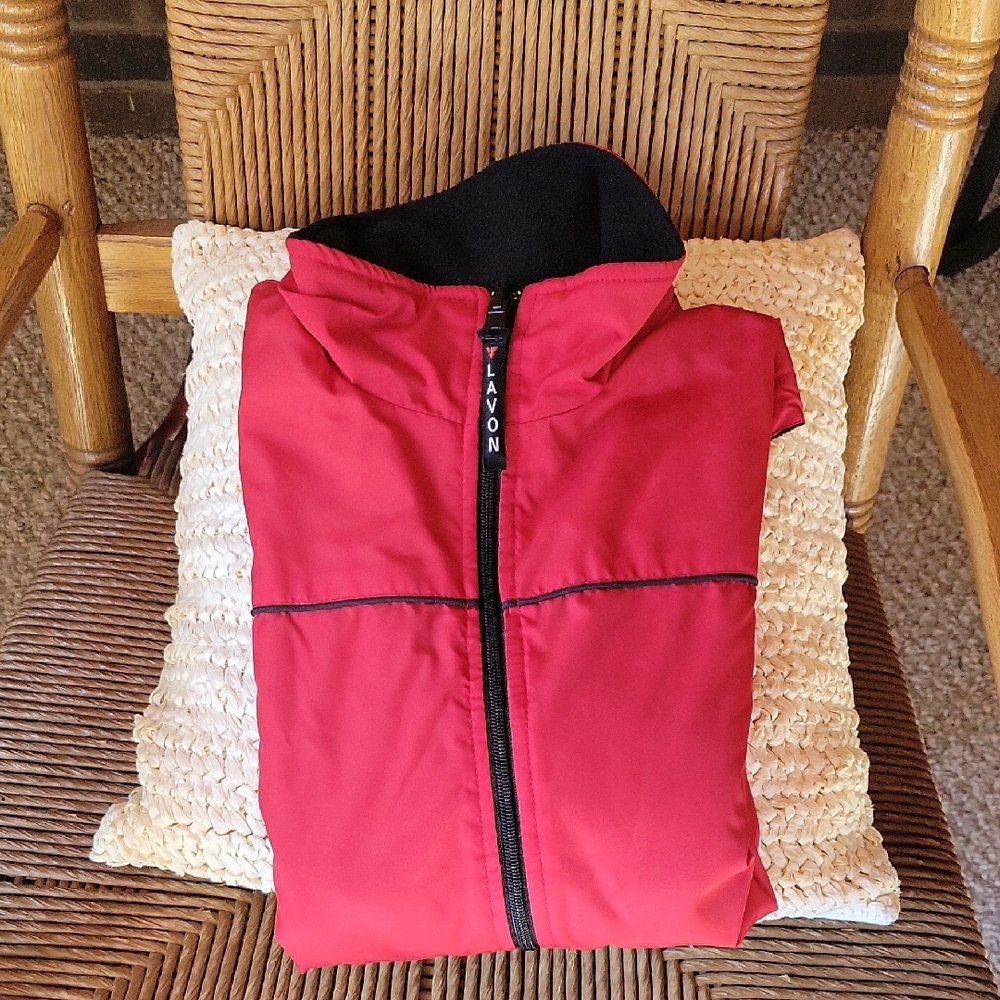 Lavon reversible red/black vest, size M